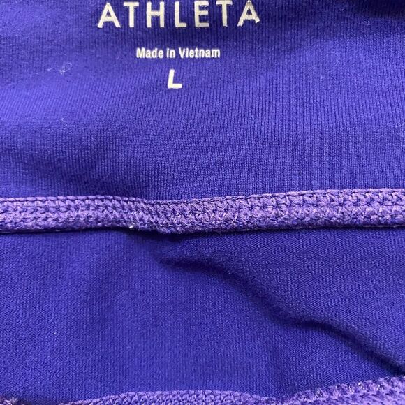 Athleta Capri Purple Yoga Pants Women Size L - Picture 6 of 8
